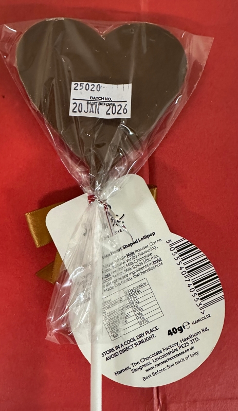 Valentine's Chocolate Lolly pop